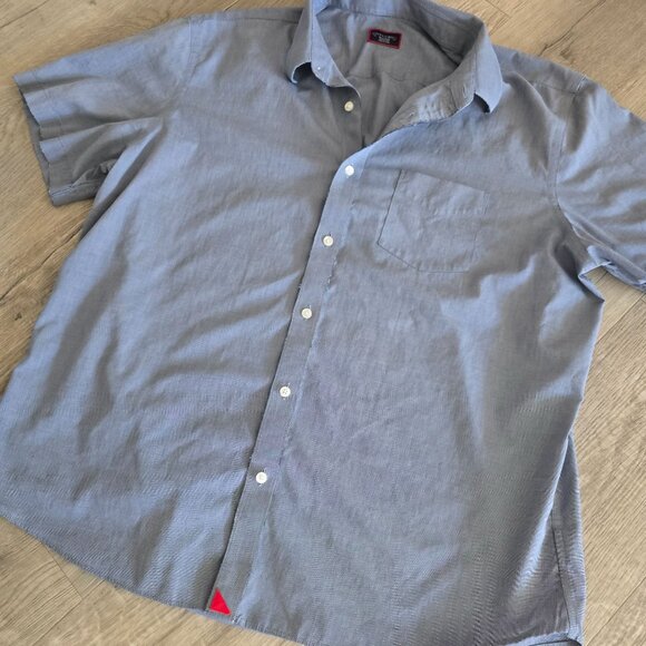 UNTUCKit wrinkle free Petrus style 35454 raw edge short sleeve button shirt XXL - Picture 6 of 11